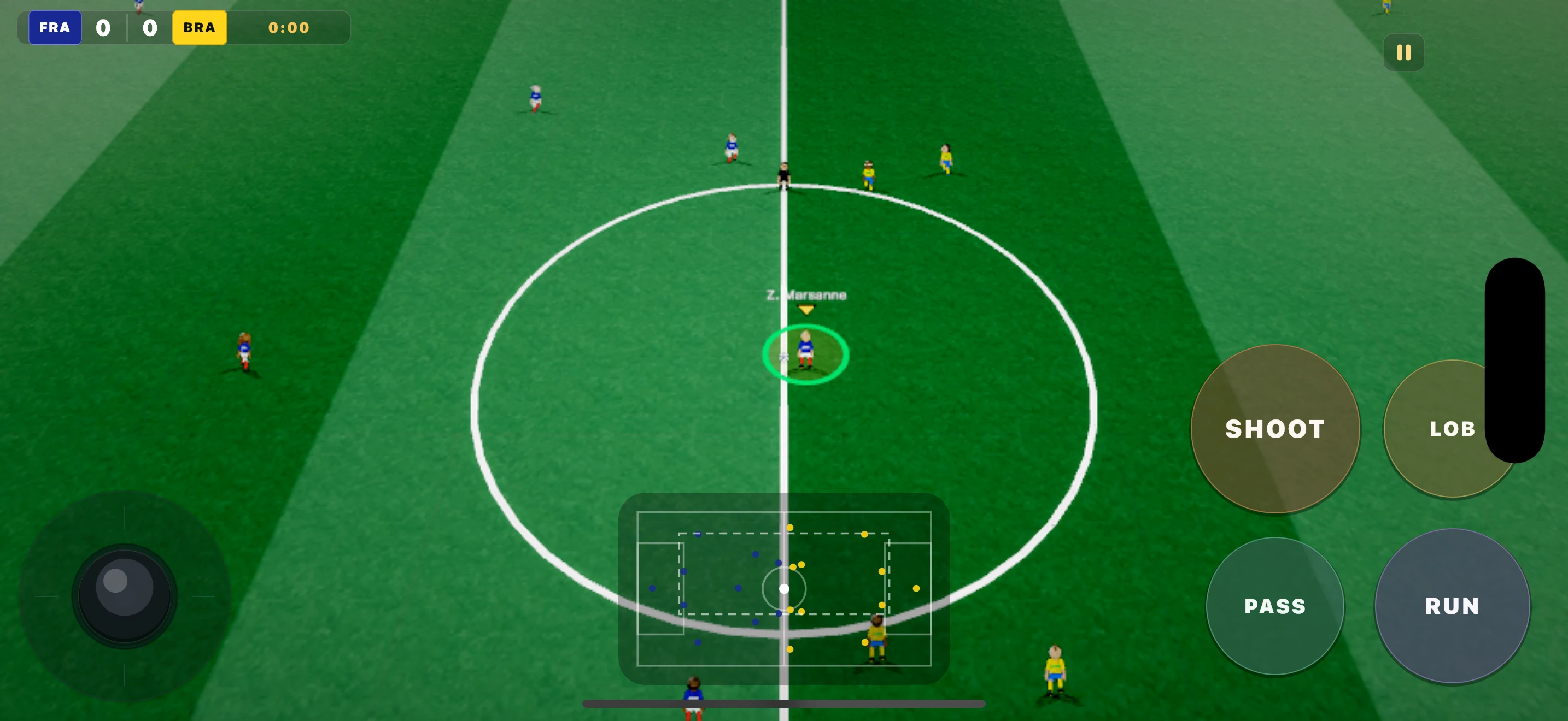 Mega Cup Glory — 11 v 11 match in play on a tablet