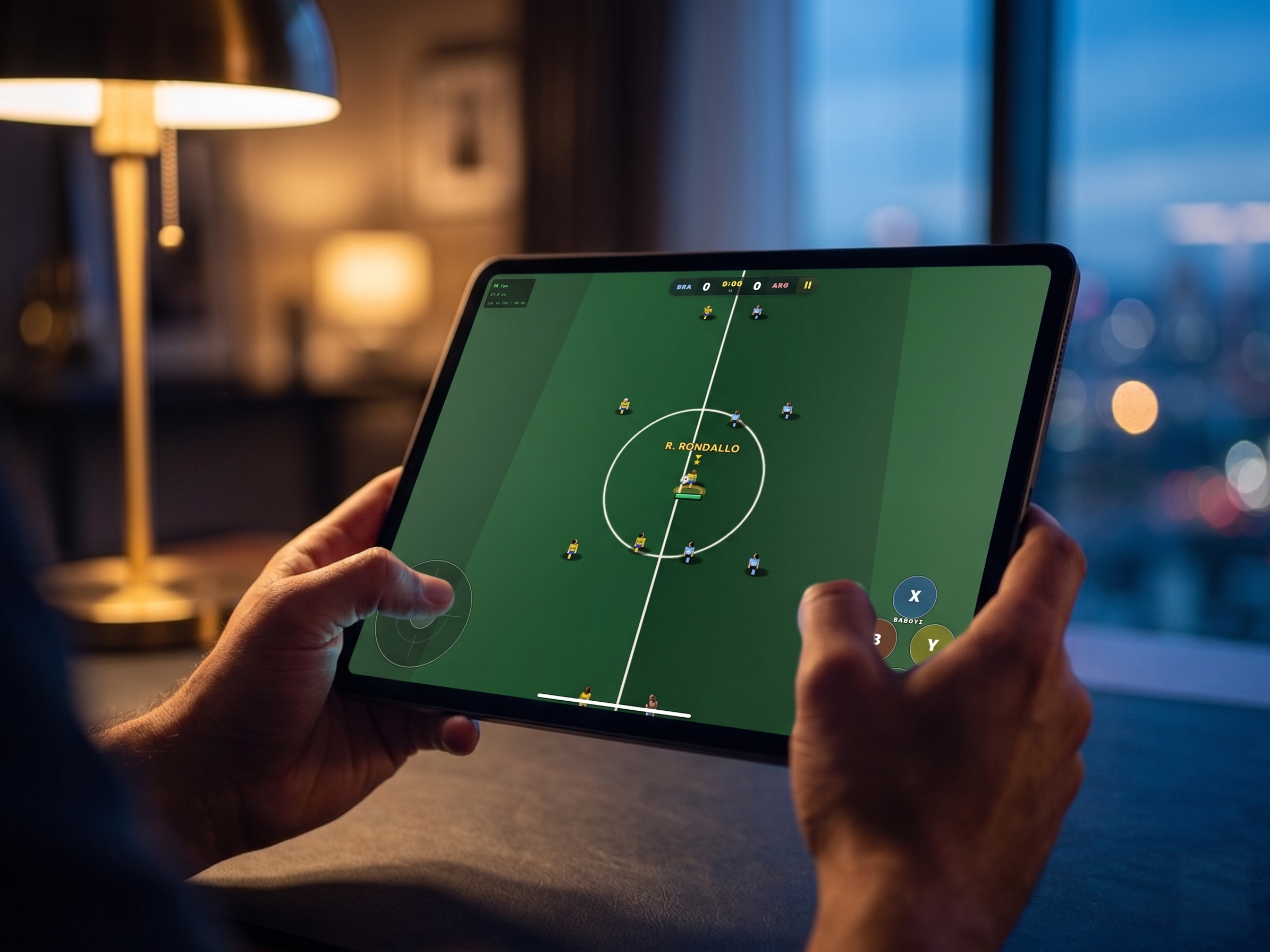 Mega Cup Glory — 11 v 11 match in play on a tablet