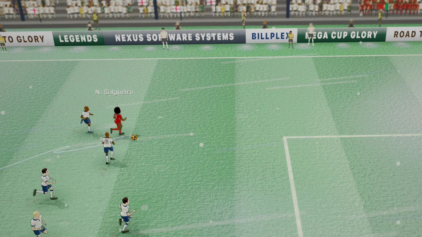 A match played on a snow-covered pitch