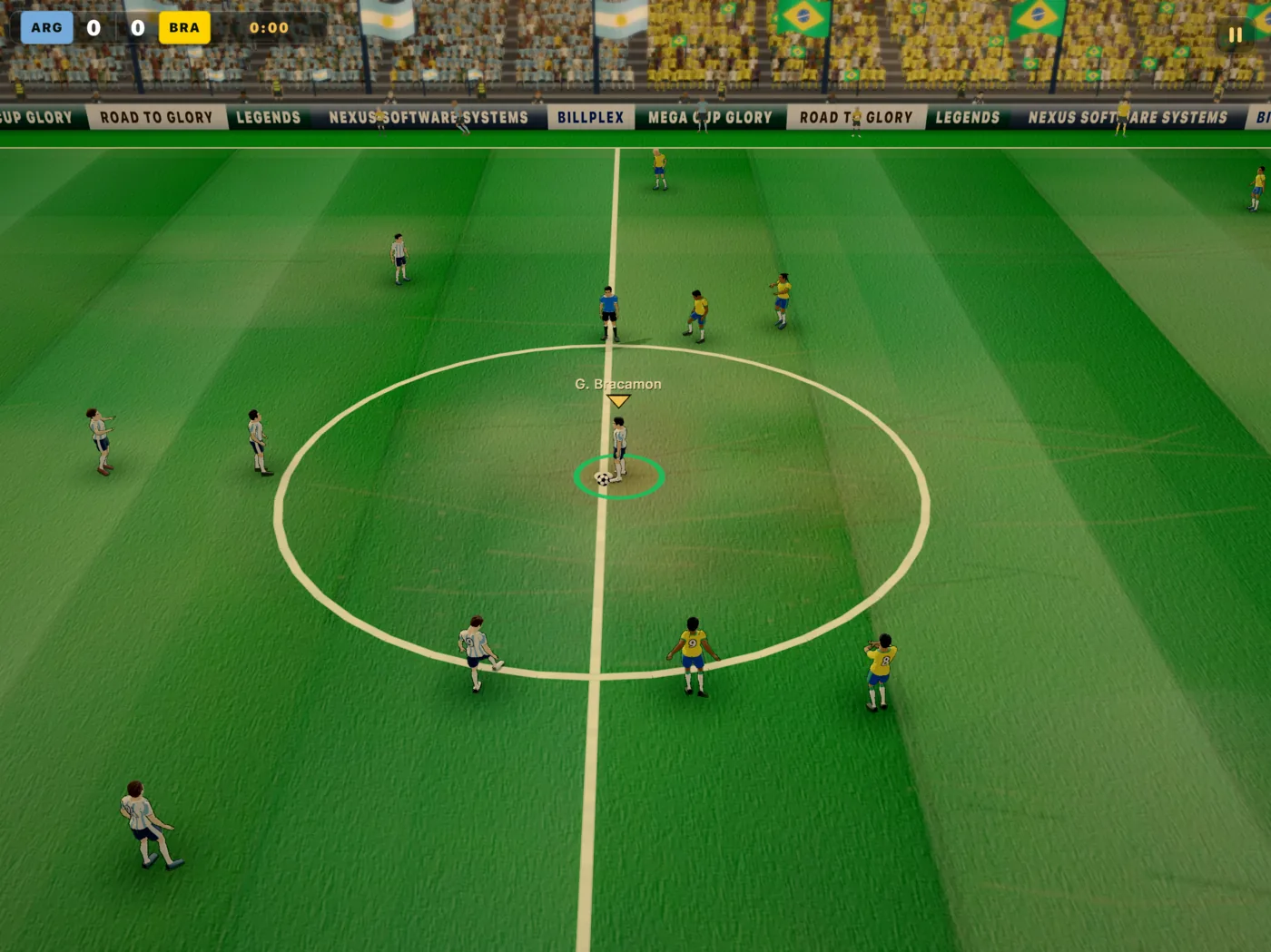 On a tablet — Argentina v Brazil